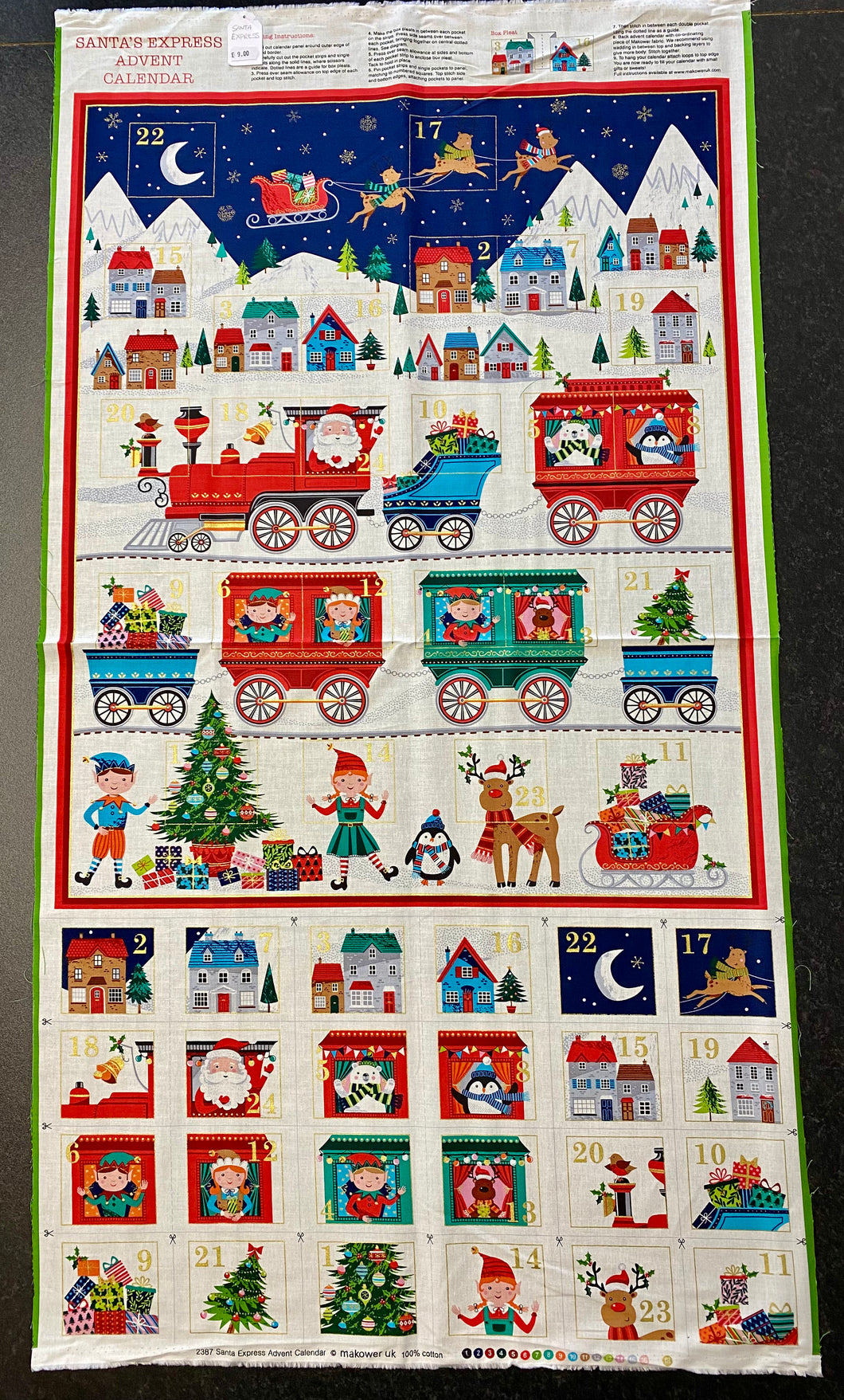 Christmas Advent Calendar Panel - Santa's Express